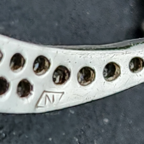 Sterling Pave Crescent Necklace - Picture 3 of 10